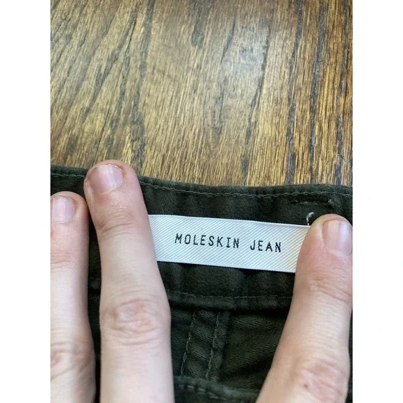 BILLY REID Moleskin Jean Mens Size 40x27 Dark Green Made In USA Pants